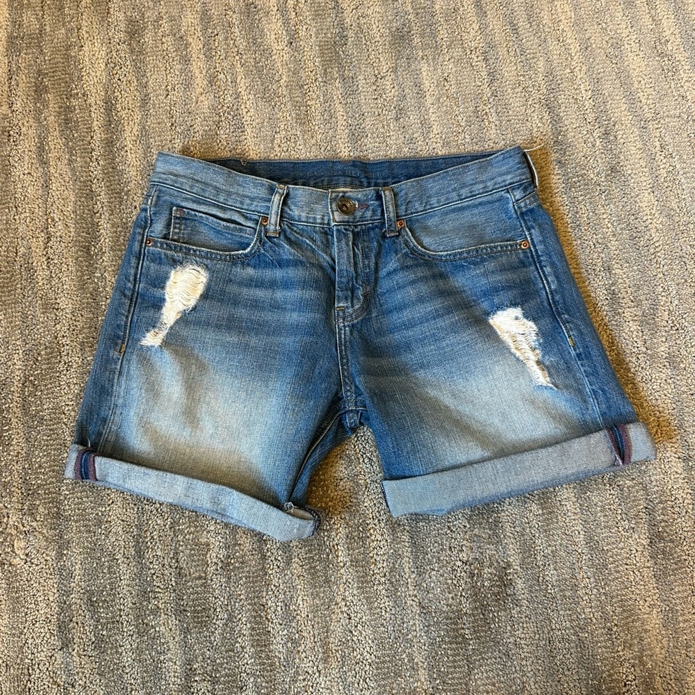 Banana Republic Distressed Blue Jean Shorts